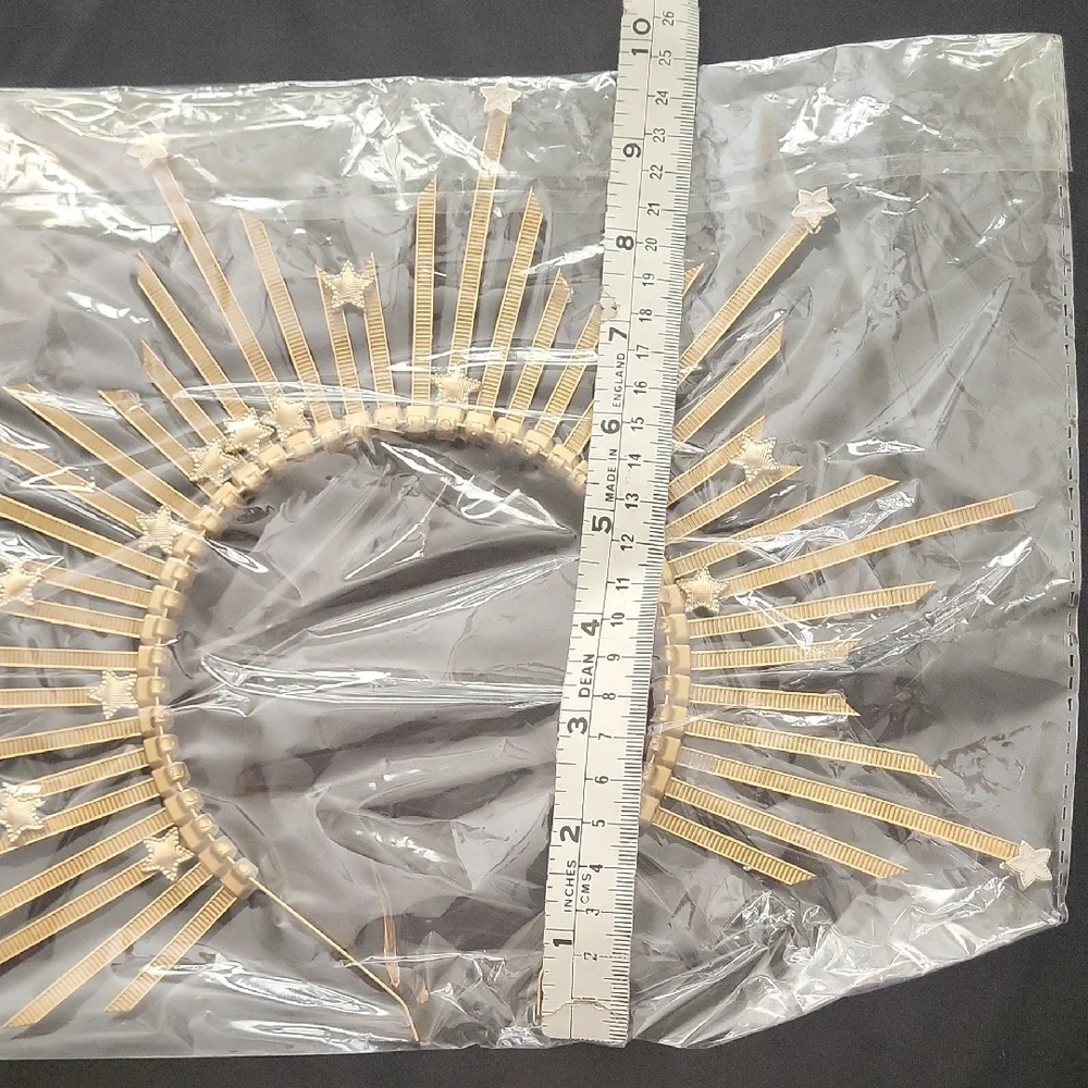 Gold Sunburst Hair Accessory/Necklace/Earrings